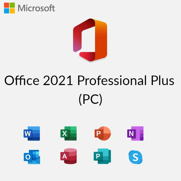 Microsoft Office 2021 Professional Plus para 1 PC - Sistema Operativo Windows 32/64 Bits - Clave de Licencia Minorista Original - Soporte Multilenguaje - Garantía de por Vida